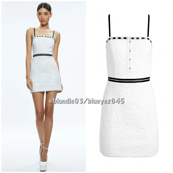 Alice + Olivia Matilda Lace Mini Dress 6
